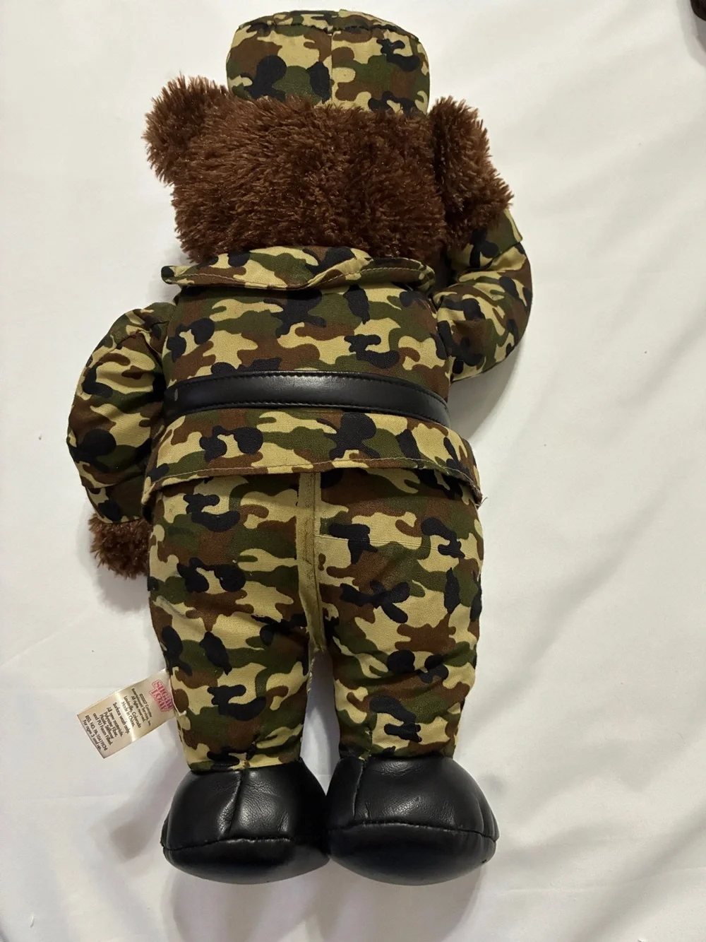 Sugar Loaf 16” Military Camo Teddy Bear Saluting Soldier 2007 Stuffed Animal